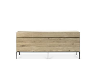ETHNICRAFT OAK LIGNA SIDEBOARD 4 DOORS-4 DRAWERS