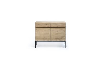 ETHNICRAFT OAK LIGNA SIDEBOARD 2 DOORS-2 DRAWERS