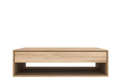 ETHNICRAFT OAK NORDIC COFFEE TABLE-1 DRAWER 120x70
