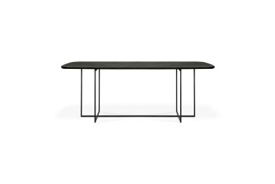 ETHNICRAFT BLACK OAK ARC DINING TABLE 220x100x76 