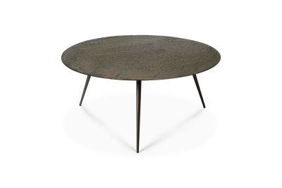 ETHNICRAFT LUNA COFFEE TABLE - LAVA WHISKY 80x80