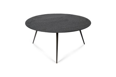 ETHNICRAFT LUNA COFFEE TABLE - LAVA BLACK 80x80x35