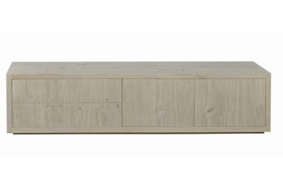 ETV093 TV-opzet PUUR/DUNE3drs 1la 1klep op plint  (45x250x40 cm)