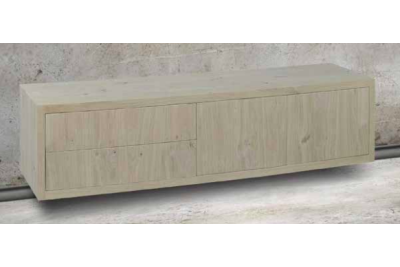 ETV098 TV-opzet PUUR/DUNE 3drs 1la 1klep / hangsysteem (43x250x40 cm)