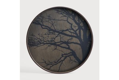 ETHNICRAFT TREE TRAY - WOOD - BLACK 61x61x4