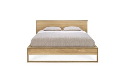 ETHNICRAFT OAK NORDIC BED (WITHOUT SLATS) 184x220