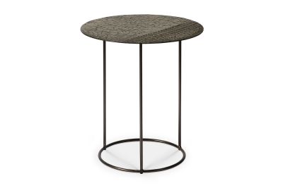 ETHNICRAFT CELESTE SIDE TABLE - LAVA LINEAR WHISKY