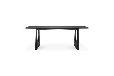ETHNICRAFT BLACK OAK GEOMETRIC DINING TABLE 220