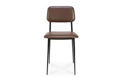 ETHNICRAFT DC DINING CHAIR - CHOCOLATE LEATHER