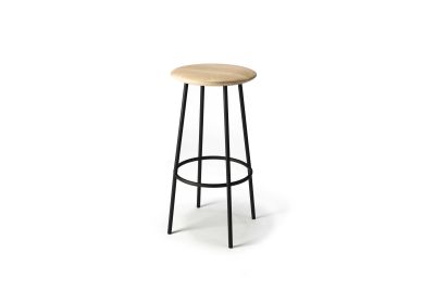 ETHNICRAFT OAK BARETTO BAR STOOL 46x46x76