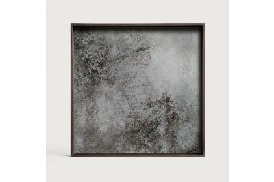 ETHNICRAFT CLEAR MIRROR TRAY - SMALL SQUARE