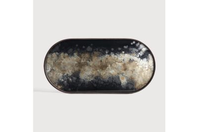  ETHNICRAFT BLACK ORGANIC TRAY - MEDIUM OBLONG