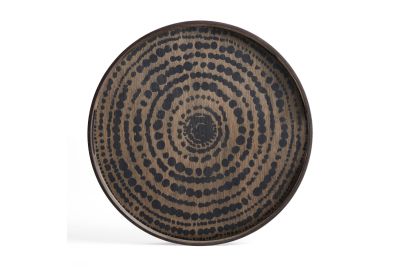 ETHNICRAFT BEADS TRAY - WOOD - BLACK - 48x48x4