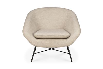 ETHNICRAFT BARROW LOUNGE CHAIR - OFF WHITE