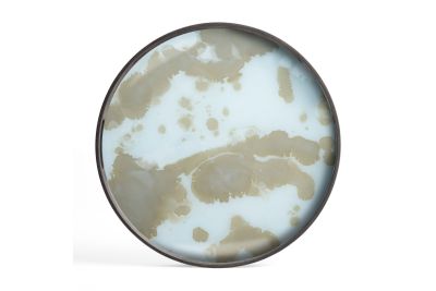 ETHNICRAFT ORGANIC TRAY - GLASS -MIST GOLD 48x48x4