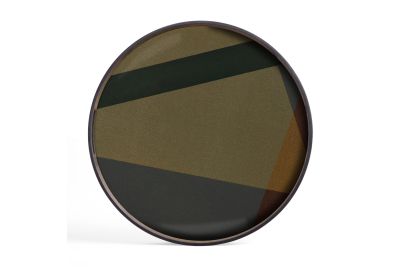 ETHNICRAFT ANGLE TRAY - GLASS - SLATE - 48x48x4