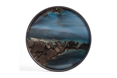 ETHNICRAFT ORGANIC TRAY - GLASS - SLATE - 48x48x4