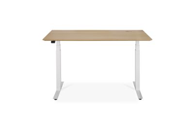 ETHNICRAFT BOK VERSTELBAAR BUREAU EIKEN WIT