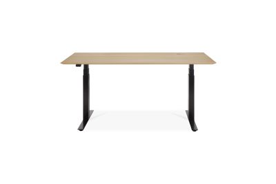 ETHNICRAFT BOK VERSTELBAAR BUREAU EIKEN ZWART