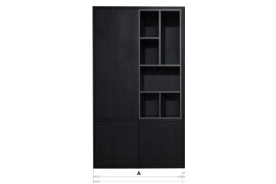 Deel kast 3drs-1drs glas versprongen (uit 1geheel) 230x125x40