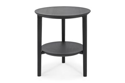 ETHNICRAFT BLACK OAK BOK SIDE TABLE 43x43x50