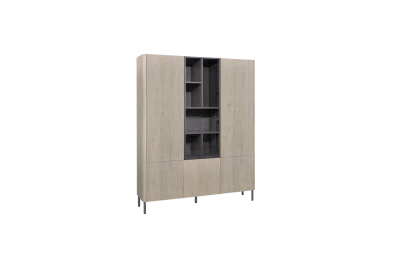   Glaskast eiken MILANO 5drs eiken/ 1drs glas vers