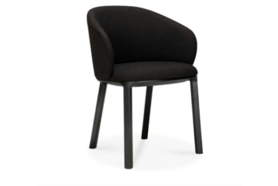 Unda dining chair varnished oak black Charcoal