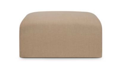 Bulky footstool - Light Sepia fabric