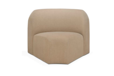 Bulky modular sofa Light Sepia fabric 45° round