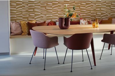 Spike Eettafel Staal | Eikenhout | Seuren Tafels 