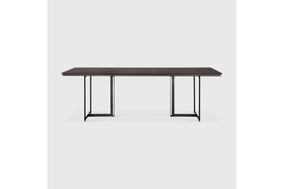 TACET DINING TABLE - VARNISHED TEAK - DARK BROWN