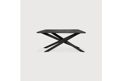 MIKADO DINING TABLE - VARNISHED OAK - BLACK