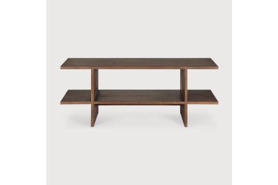 KABUKI SIDE TABLE - VARNISHED TEAK - BROWN