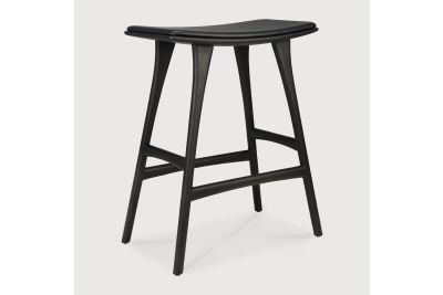 OSSO COUNTER STOOL - VARNISHED OAK - BLACK 