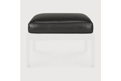 JACK FOOTSTOOL CUSHION - BLACK LEATHER 