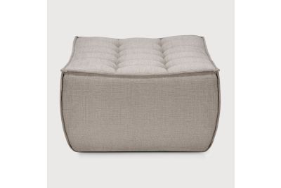 N701 FOOTSTOOL - ECRU ECO FABRIC 70 x 70 x 43	