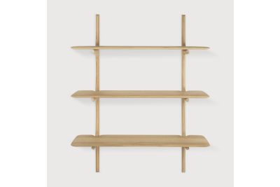 PI WALL SHELF - OAK - 3 SHELVES 100 x 35 x 126	