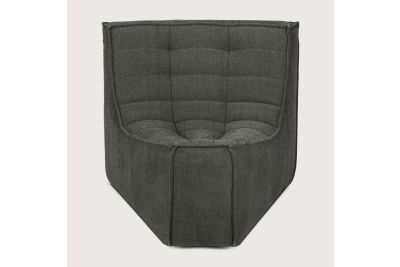 ETHNICRAFT N701 SOFA-ROUND CORNER-MOSS - 45° ROUND