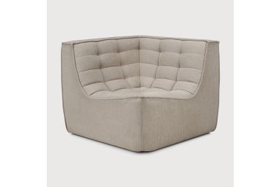 N701 MODULAR SOFA - ECRU ECO FABRIC - 90° SQUARE 