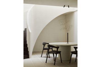 ELEMENTS DINING TABLE - VARNISHED MICROCEMENT - OFF WHITE - ROUND 150 X 150 X 76  26425