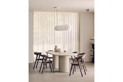 ELEMENTS DINING TABLE - VARNISHED MICROCEMENT - OFF WHITE - OBLONG 240 X 100 X 76 26427