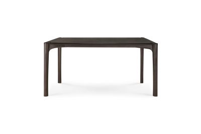 TEAK DARK-BROWN VARNISHED BOK DINNING 160X80 CM