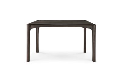 TEAK DARK-BROWN VARNISHED BOK DINNING 140X80 CM