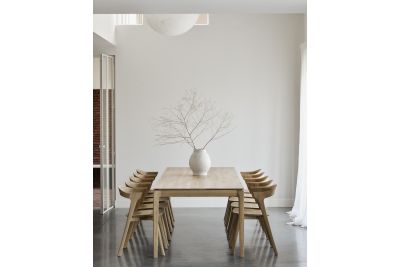 BOK EXTENDABLE DINING TABLE - VARNISHED OAK - RECTANGULAR 200/300 X 100 X 76 55210