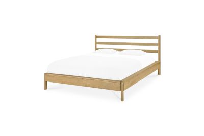 PI HEADBOARD AND BED FRAME - OAK - MATTRESS