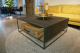 STEEL Coffee Table met 2 lades 100 x 100 x 40 cm