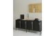 ETHNICRAFT BLACK OAK STAIRS SIDEBOARD-4 DOORS 200