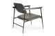 ETHNICRAFT DC LOUNGE CHAIR - OLIVE GREEN LEATHER