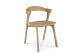 Bok dining chair - varnished oak - Sienna leather