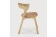 Bok dining chair - varnished oak - Sienna leather